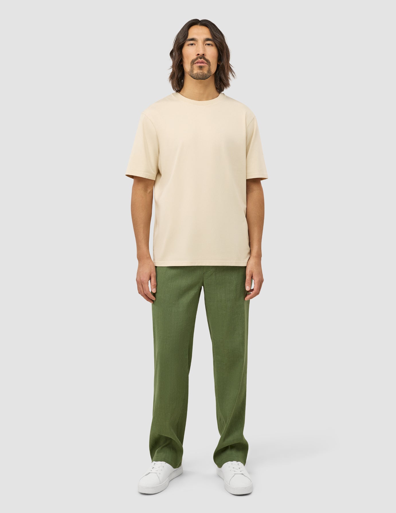 Supima T-shirt Box Fit Ivory Haze